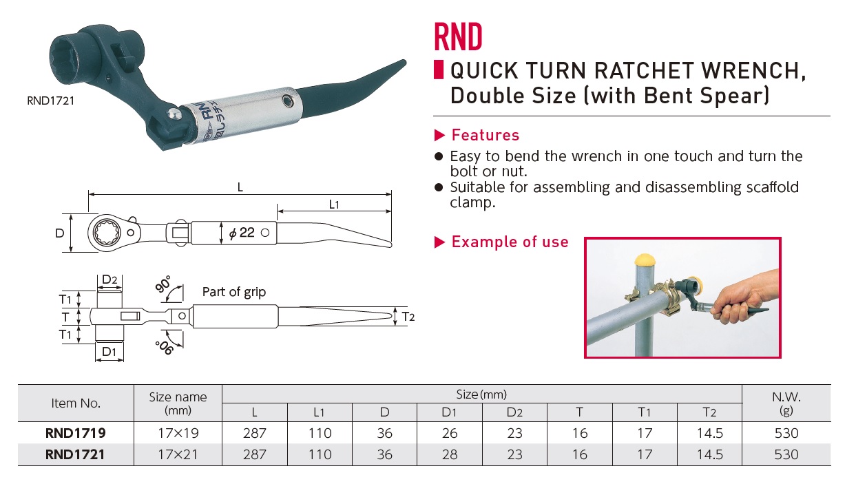 Super Tool 4-in-1 Ratschen-Schraubenschlüssel – 17, 19, 21, 24 Mm, Nickel-Chrom-Beschichtung, Rutschfester Griff